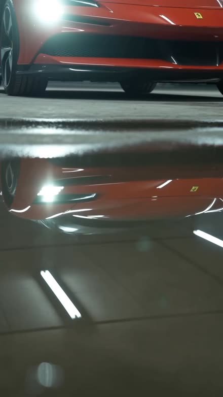 Red sports car at night — Instagram reel